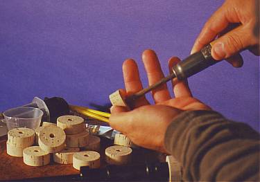 fitting cork rings before gluing